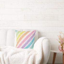 pastelglitterregenboog kussen