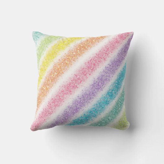 pastelglitterregenboog kussen (Achterkant)