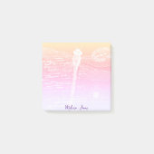 Pastelgradiënt dragonfly gepersonaliseerd post-it® notes (Voorkant)