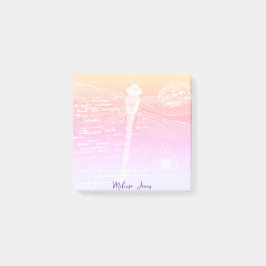 Pastelgradiënt dragonfly gepersonaliseerd post-it® notes