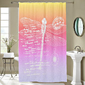 Pastelgradiëntlibellen Douchegordijn