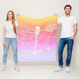 Pastelgradiëntlibellen Fleece Deken