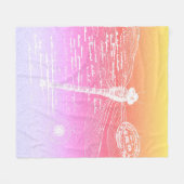 Pastelgradiëntlibellen Fleece Deken (Voorkant (Horizontaal))