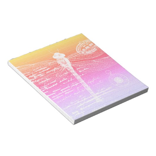 Pastelgradiëntlibellen Notitieblok (Schuin)