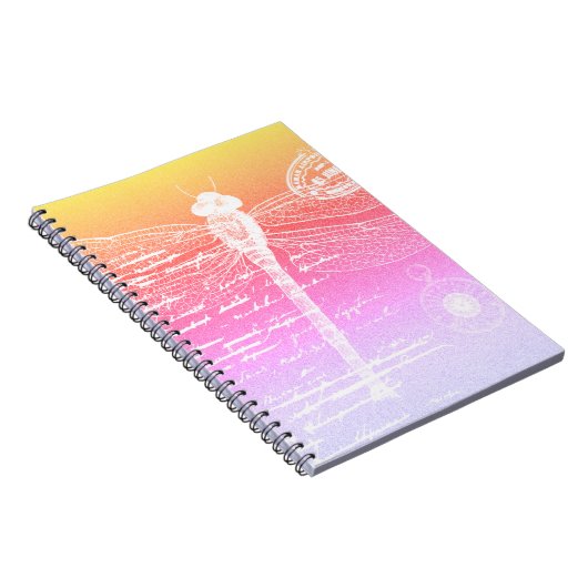 Pastelgradiëntlibellen Notitieboek (Rechterzijde)