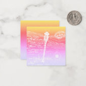 Pastelgradiëntlibellen Notitiekaartje (Voorkant / Achterkant in situ)