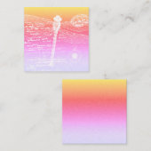 Pastelgradiëntlibellen Notitiekaartje (Voorkant / Achterkant)