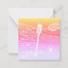 Pastelgradiëntlibellen Notitiekaartje