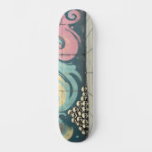 Pastelgraffiti Skull Pile Skateboard Schaats Deck (Voorkant)