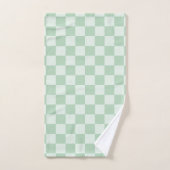 pastelgroen dambord bad handdoek (Handdoek)