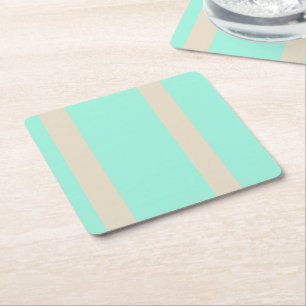 Pastelgroen en bruin patroon kartonnen onderzetters