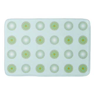 Pastelgroen en grijs geometrisch patroon badmat
