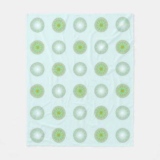 Pastelgroen en grijs geometrisch patroon fleece deken