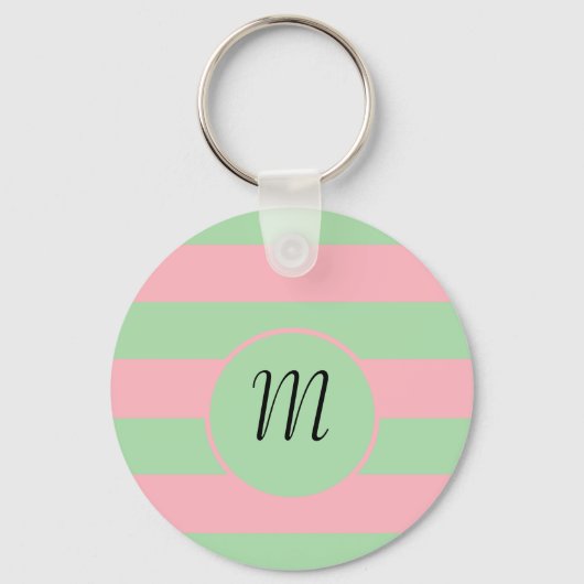 Pastelgroen en roze sleutelhanger (Voorkant)