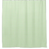 Pastelgroen Gingham Patroon Douchegordijn (Voorkant)