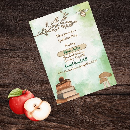  pastelgroen grillig afstuderen kaart