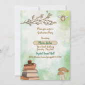  pastelgroen grillig afstuderen kaart (Voorkant)