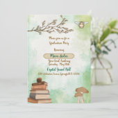  pastelgroen grillig afstuderen kaart (Staand voorkant)