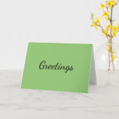 Pastelgroen Kaart (Gele Bloem)