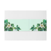 Pastelgroen met initialen uitnodigingen wikkel (Achterkant Voorbeeld)