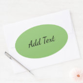 Pastelgroen Ovale Sticker (Envelop)