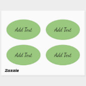Pastelgroen Ovale Sticker (Vel)