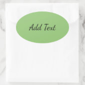 Pastelgroen Ovale Sticker (Tas)