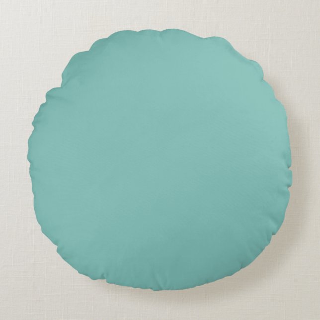 Pastelgroen Rond Kussen (Voorkant)