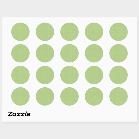 Pastelgroen Ronde Sticker (Vel)