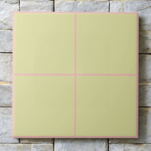 Pastelgroen roze geruit minimalistisch monochroom tegeltje