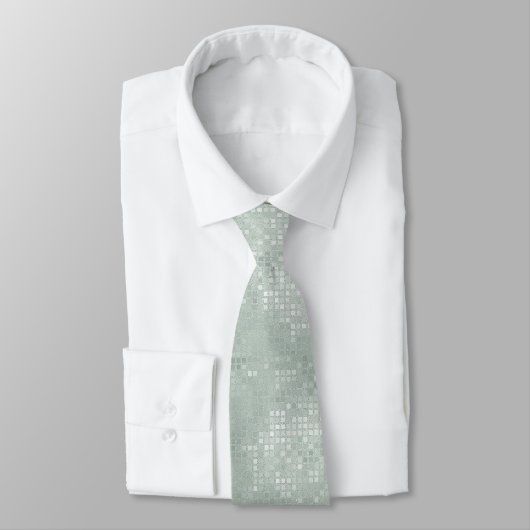 Pastelgroen Sequin Effect Stropdas (Gebonden)