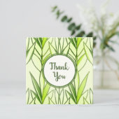 Pastelgroen tropisch blad natuur deco patroon feestdagenkaart (Staand voorkant)