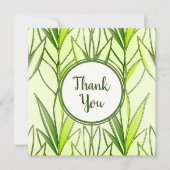 Pastelgroen tropisch blad natuur deco patroon feestdagenkaart (Voorkant)