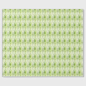 Pastelgroen Tropisch Loof Natuur Deco Patroon Cadeaupapier (Vlak)
