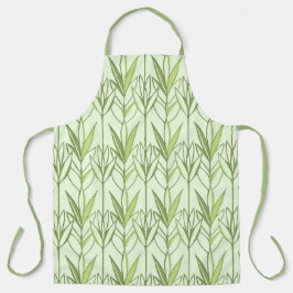 Pastelgroen Tropisch Loof Natuur Deco Patroon Schort