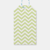 Pastelgroen & Witte Chevron Huwelijk Verjaardag Cadeaulabel (Achterkant)