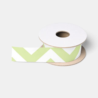 Pastelgroen & Witte Chevron Huwelijk Verjaardag Satijnen Lint