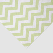 Pastelgroen & Witte Chevron Huwelijk Verjaardag Tissuepapier (Detail)