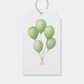 Pastelgroene auto & ballon cadeaubijsluiter cadeaulabel (Achterkant)