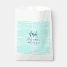 Pastelgroene baby in bloei monogram babyshower te