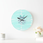 Pastelgroene baby in bloom monogram babyshower t grote klok (Huis)
