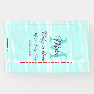 Pastelgroene baby in bloom monogram babyshower t spandoek