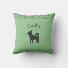 Pastelgroene Chihuahua Gepersonaliseerde Matching Kussen