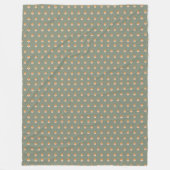 Pastelgroene deken groovy 70s bloemaccent (Voorkant)