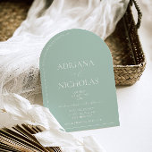 Pastelgroene Eenvoudige Moderne Trouw Kaart