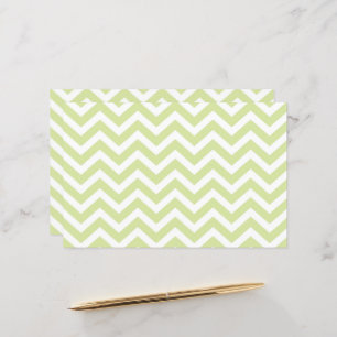 Pastelgroene en witte Chevron-huwelijkskaartkarton