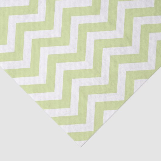Pastelgroene en witte Chevron-huwelijksverjaardag Tissuepapier (Detail)