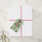 Pastelgroene Kerstcadeau-etiketten Cadeaulabel (Met Touw)