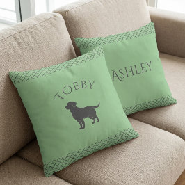 Pastelgroene Labrador Retriever op maat gemaakt Kussen