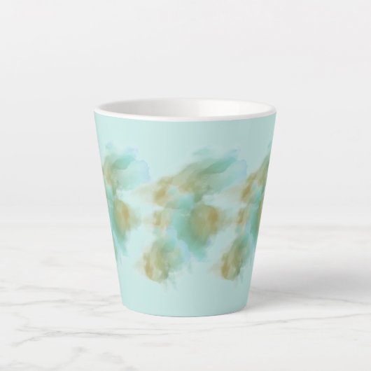 Pastelgroene Latte Mok – Elegant Minimalistisch On (Voorkant)